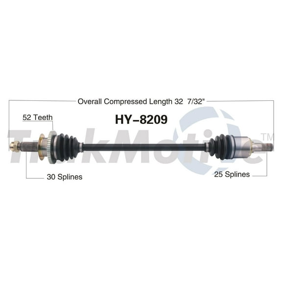 CV Axle Shaft Fits select: 2011-2013 KIA SORENTO, 2010-2012 HYUNDAI SANTA FE