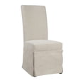 thumbnail image 2 of Emerald Home Paladin Buff Linen Upholstered Dining Chair with Skirted Base, Set of Two, 2 of 3