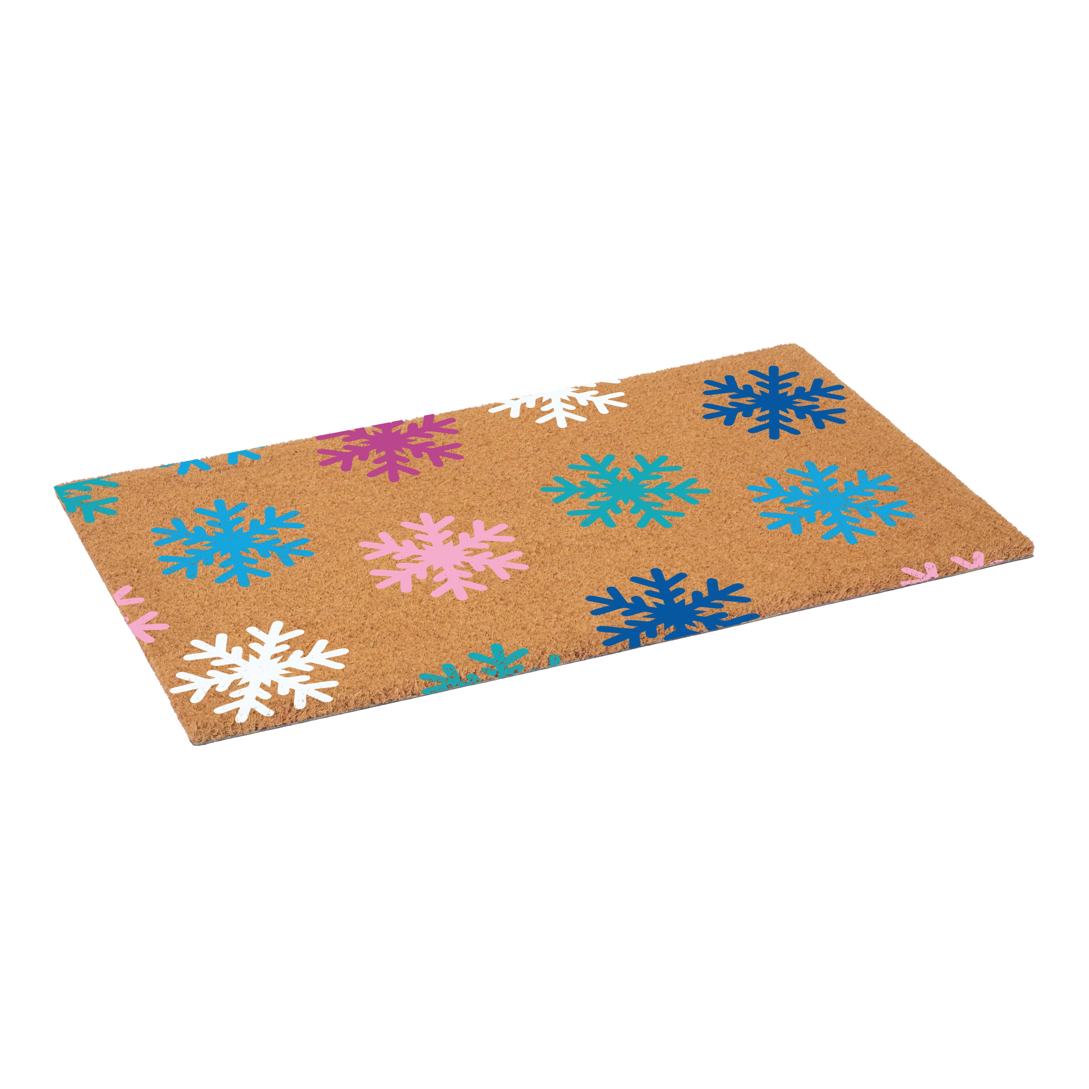 Colorful Snowflake Doormat 17" x 29"