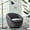 Gray, variant on Modway Whirr Tufted Performance Velvet Swivel Chair in Black Gray
