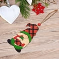 thumbnail image 5 of Cheapark Handmade Wooden Christmas Gnome Hanging Ornament - Santa Claus Decorative Pendant with String, Charming Tree Accent for Christmas Party, 5 of 6