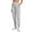 Light Grey, variant on PULI Women's Cotton Jogger Sweatpants, Ribbed Splicing Lounge Pants, Tapered Athletic Workout Joggers with Zipper Pocket