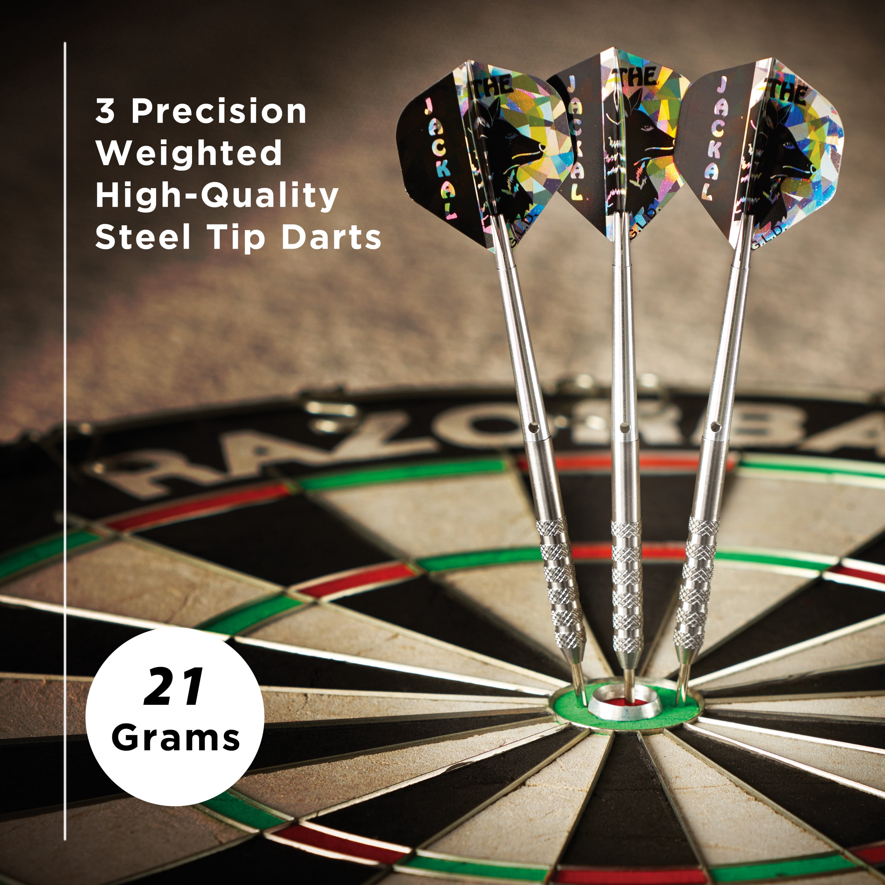 Viper Jackal 80% Tungsten Steel Tip Dart Set with Case, 21 Grams