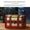 thumbnail image 6 of Fashionable European Handheld Sturdy Wood Suitcases Portable Storage Trunk Accessory for Trip and Home Organization, 6 of 18