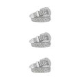 thumbnail image 3 of Langgg Stand Out In Crowd With Y2K Rhinestone Belt Party Rhinestones Belt Western Silver 115cm 3Set, 3 of 6