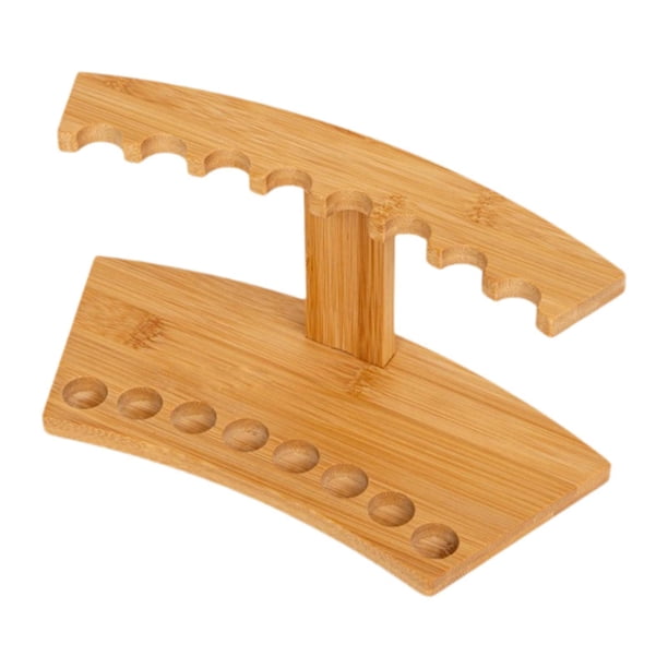 Estante de almacenamiento de tubos de varillas de incienso, organizador moderno de madera multifunción, soporte de tubo de incienso desmontable para 8 hoyos