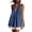 Navy Tops, variant on Women's Denim Sleeveless Tank Top V Neck Casual Loose Swing Blouses with Gathered Bust Summer Trendy T Shirts for Daily Beach Vacation Navy