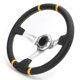 thumbnail image 3 of Sport Steering Wheel 14in/35cm Hand Sewing PU Aluminum Auto Steering Wheel Universal for Modification, 3 of 8