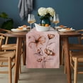 thumbnail image 2 of Light Orange Spring Floral Table Runner - 70 Inch Long, Kitchen Dining Table Runner Dresser Scarves, Ombre Modern Art Vintage Farmhouse Decor for Coffee Tables Wedding Party Banquet, 2 of 7