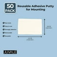 thumbnail image 2 of 50 Strips Reusable & Removeable White Sticky Tack for Wall Hanging, Non-Toxic Multipurpose Mounting Adhesive Putty for Pictures, Poster, Art, Photography, Photo Frames, Party Decoration, 2.6 x 4.3 in., 2 of 8
