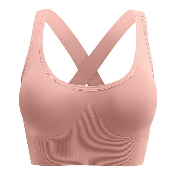 UoCefik High Impact Sports Bra for Women – High Support Molded Cups, Adjustable Straps & Back Closure, Cross, Workout & Running Bra(Pink,34)