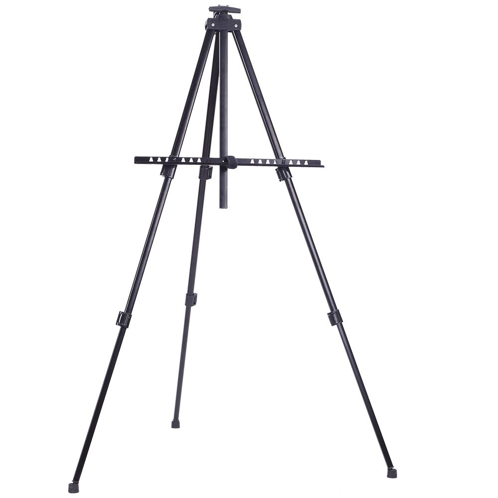 Sodial White Board Artist Telescopic Field Studio Painting Easel Tripod Display Stand, Black