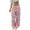 Pink, variant on Fgnfyis Women Plus Size Tethered Straight Cargo Pants Wide Leg Loose Casual Trousers Womens Cargo Pants Black XS