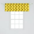 thumbnail image 2 of Ambesonne Dogs Window Valance, Fun Pet Characters on Yellow, 54" X 18", Yellow Pale Brown Black, 2 of 3