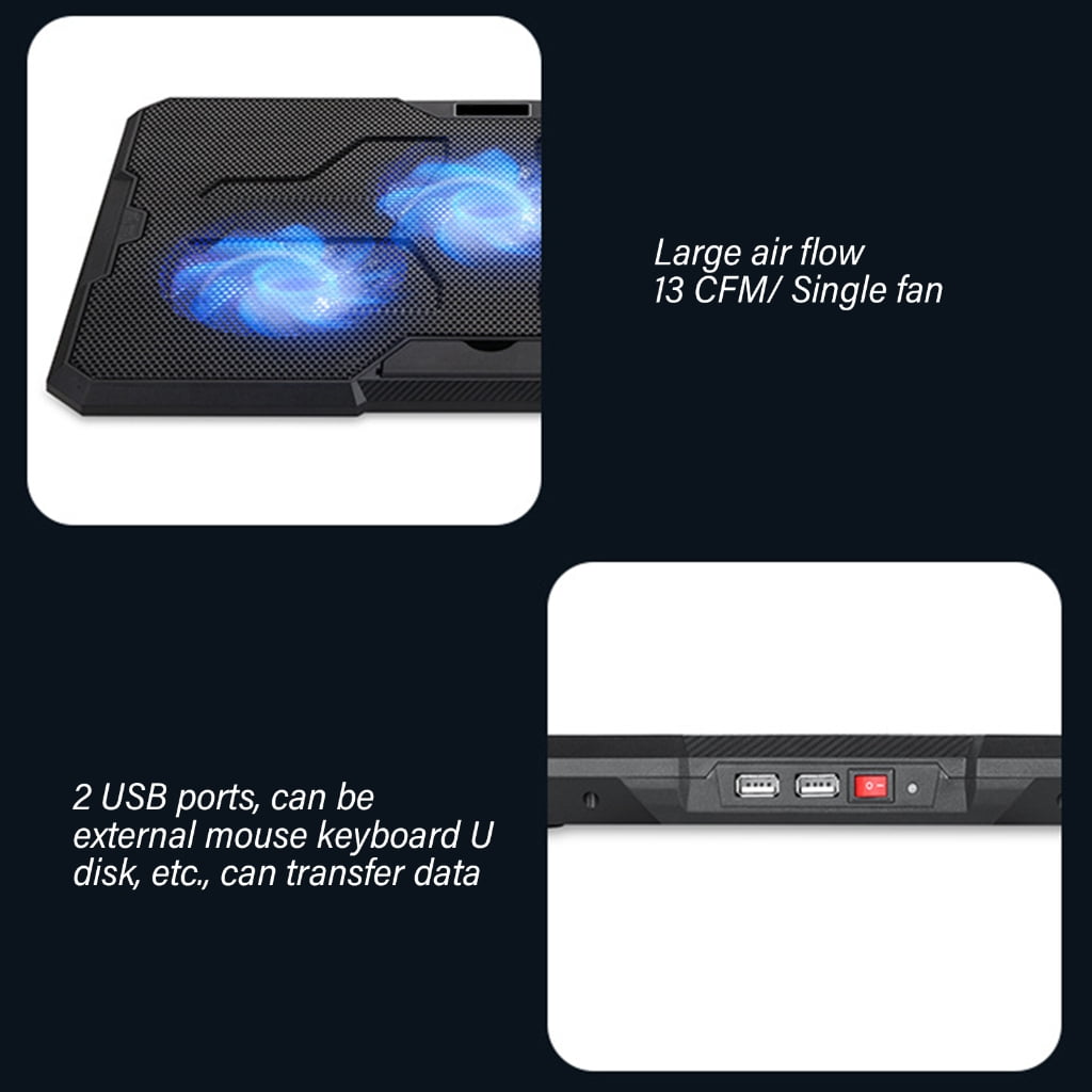 Portable Laptop Cooling Pad Radiators Stand with 3 Adjustable Height Keep Your Notebook Cool and Stable