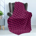 thumbnail image 4 of Natural Color Soft Flannel Fleece Throw Blanket, Repetitive Fruit Pattern with Juicy Blackberry, Cozy Plush for Indoor and Outdoor Use, 50" x 60", Magenta Dark Purple, by Ambesonne, 4 of 5