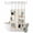 Beige, variant on No Hook Shower Curtain, Japanese Shower Curtains for Bathroom with See Through Top Window, Farmhouse Cartoon Cats Green Vegetation Plants Waterproof & Washable Bath Curtain Stand Up Stall 36"x72"