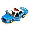 Ford Crown Victoria Police Interceptor, Blue - Kinsmart 5342AD - 1/42 Scale Diecast Model Replica (Brand New, but NOT IN BOX)