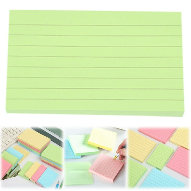 3x5 Inch Green Sticky Notes – Souew Ruled Index Cards for Studying, Multicolor Notecards Lined Flashcards Note Cards for schol Home