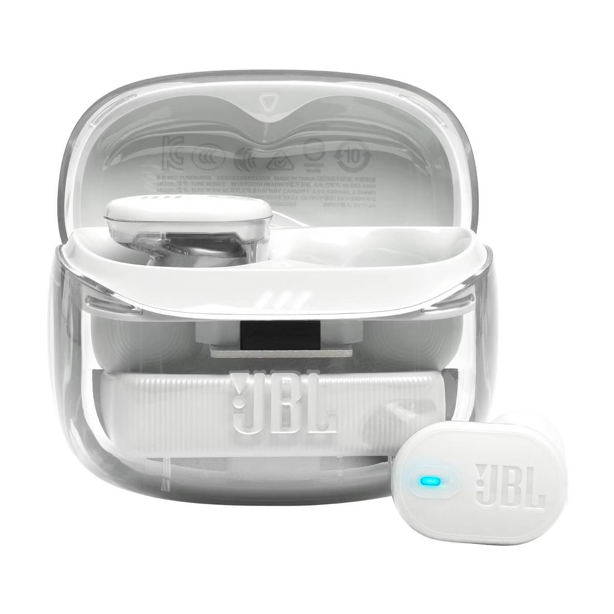 Restored JBL Tune Buds 2 True Wireless Bluetooth Noise Cancelling Earbuds Ghost Edition (Refurbished)
