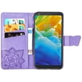 thumbnail image 3 of Étui Portefeuille en Cuir PU Premium avec Rabat, Protection Complète, Support Pliant, Porte-Cartes, Couverture Magnétique pour iPhone 13 Pro max (Violet Clair), 3 of 6