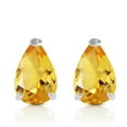 thumbnail image 2 of Galaxy Gold 14K Solid Gold 3.15 Carat Natural Citrine Stud Earrings for Women - White Gold Fine Jewelry, 2 of 3