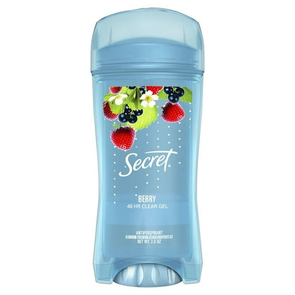 Secret Antiperspirant and Deodorant for Women, Original Clear Gel, Berry Scent, 2.6 oz