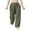 Army Green, variant on Posijego Women's Plus Size Wide Leg Pants Cotton Linen Baggy Lounge Pants Elastic Waist Casual Trousers
