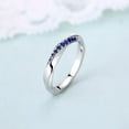 thumbnail image 6 of Lab-Created Blue Sapphire Twisted Wedding Engagement Band Ring in 925 Sterling Silver for Women, 6 of 6