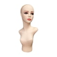thumbnail image 2 of Cabeza de maniquí femenino, soporte del modelo de exhibición de pelucas, soporte suave para la exhibición de pelucas, fabricación, peinado, joyas, Aumentar, 2 of 8