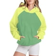 thumbnail image 2 of Timegard Sweatshirts for Women Long Sleeve Hoodies Pullover Fall Color Block Loose Tops with Pockets, 2 of 5