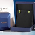 thumbnail image 6 of Gem Stone King 10K Yellow Gold Green Peridot Stud Earrings for Women | 1.37 Cttw | Gemstone August Birthstone | Pear Shape 7X5MM, 6 of 7