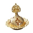 thumbnail image 4 of Esquirla Arabic Burner Cone Holder Ornament Portable Antique Candlestick Holder Metal Censer Burner for Wedding Mantel D, 4 of 8