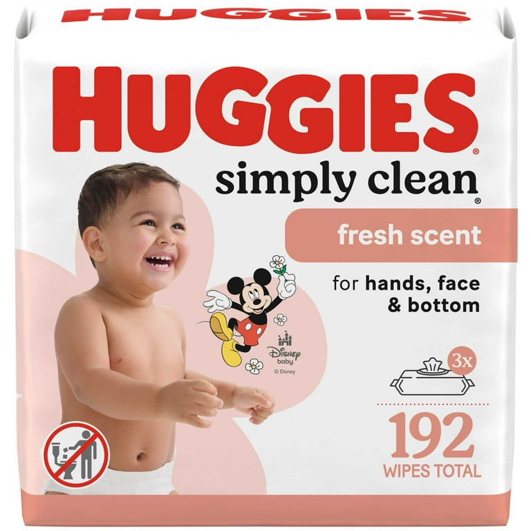 Huggies Baby Wipes, Soft Strong Sensitive Skin, Flip-Top Packs