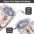 thumbnail image 4 of 40oz Rooster-Themed Tumbler with Handle & Straw | Stainless Steel Vacuum Insulated Travel Mug | Water Bottle for Coffee & Drinks | Chicken Decor Gift for Women & Girls, 4 of 6