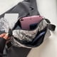 thumbnail image 2 of Bolso bandolera informal para mujer, bolso de costura de nailon para viaje de compras (plata), 2 of 9