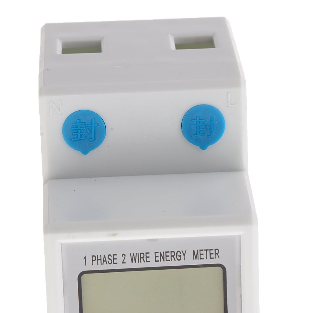 A Din Rail Single   Wire Electricity Energy Meter 50Hz AC 220V 15 60 