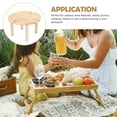 thumbnail image 4 of Minkissy Petite Table d'Extérieur en Bois Portable pour le Camping avec Surface Carrée 1 Pcs, 4 of 4