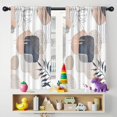 thumbnail image 5 of Blackout Kids Curtains,Blue Boho Abstract and Plant Pattern Childrens Insulated Curtains Set Of 2,Bedroom Essentials,Toddler Room Decor 42x54in(106x137cm), 5 of 5