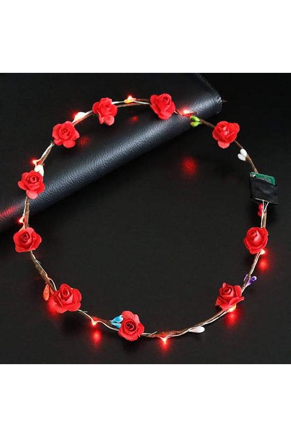 LED Light Garland Girls Women Birthday Party Concert Headband Multicolor