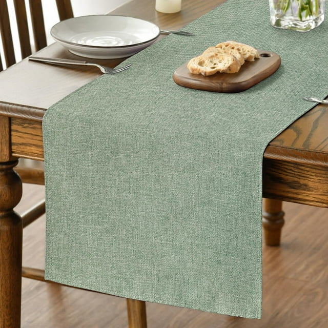 Mode Light Brown Table Runner, Seasonal Fall Washable Kitchen Dining Table Decoration for Home Party Decor 13x72 Inch
