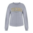 thumbnail image 4 of Women's Workout Tops Winter Loose Crew Neck Long-sleeved Mitten-Cuff One Shoulder with Pocket Graphiprint Vintage Cotton Sweatshirt Pullovers(Grey,XL), 4 of 4
