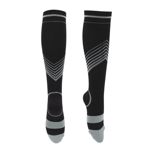 Calcetines de ciclismo Unique Bargains con absorción de impactos, transpirables, absorción de sudor, calcetines para bicicleta al aire libre, color gris, tamaño L, neutros y universales, nailon, 1 par