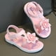 thumbnail image 5 of Puntoco Verano Nuevo Estilo Moderno Y Cómodo Zapatos De Playa Antideslizantes De Suela Blanda Sandalias De Estilo De Diamantes De Imitación De Flores De Suela Blanda Sandalias Para Niñas Rosa 31, 5 of 9