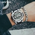 thumbnail image 3 of Sanda Top Brand Dual Display Wrist Watch Men Watches Sports Watch For Men Clock Military Wristwatch Outdoor 5atm Waterproof Hour - Quartz Wristwatches, 3 of 6