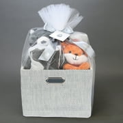 Lambs & Ivy Blue 5-Piece Baby Gift Basket for Baby Shower/Newborn Welcome Home