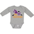 thumbnail image 3 of Inktastic My First Halloween, Witch Hat, Bats - Purple Black Boys or Girls Long Sleeve Baby Bodysuit, 3 of 5