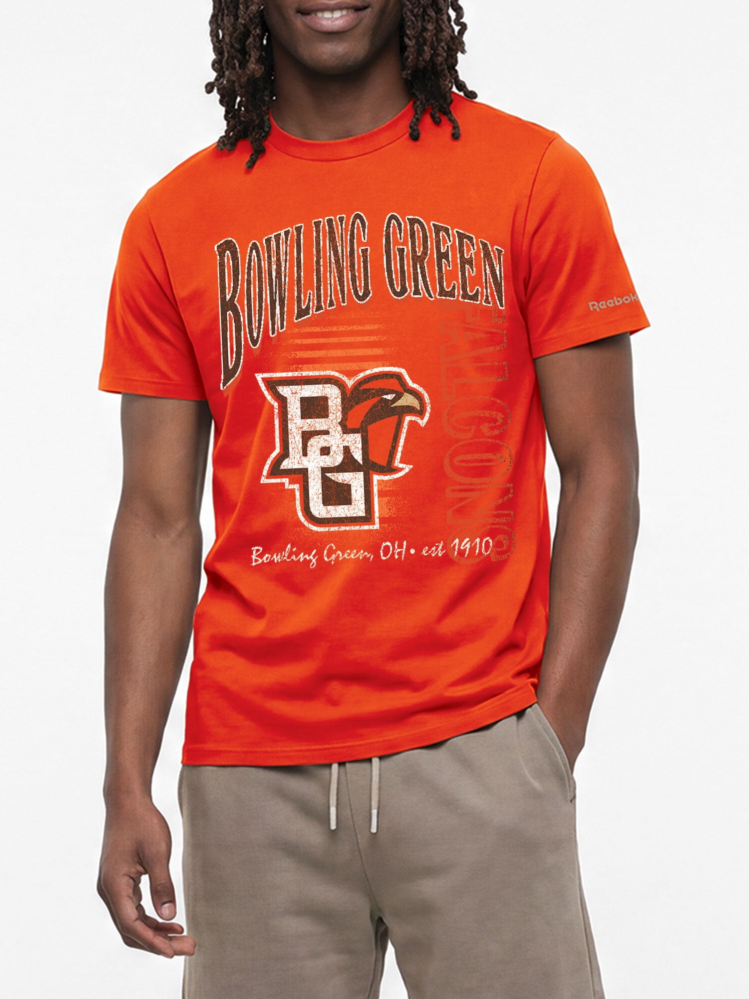 Bowling Green State Falcons Reebok Mens Crew Neck Short Sleeve T-Shirt