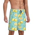 thumbnail image 2 of Wukai Yellow Lemon Men’s Short Pajama Pants With Pockets Soft Sleep Pj Shorts for Men-Medium, 2 of 6