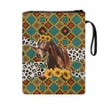 thumbnail image 2 of HELLHERO Horse and Sunflower Zipper Bag Book Cover Sleeve Pouch for Waterproof Book Cover Carrying Case Polyester Fabric with Decorative Design and Zipper, 2 of 8